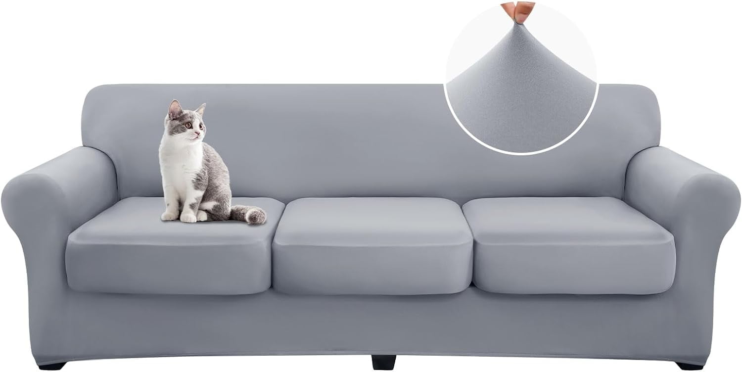 4Piece Couch Covers for 3 Cushion Couch Sofa Washable Slipcovers