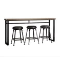 thumbnail image 1 of 4 Piece Counter Height Dining Table Set with Sled Base, Black and Brown- Saltoro Sherpi, 1 of 6