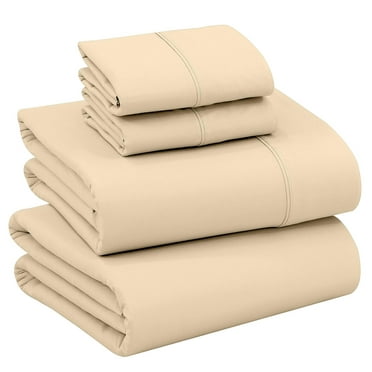 4 Piece Cozy Soft Bed Sheets 200 Thread Count 100% Cotton Sheet Set Deep Pocket