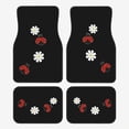 Snowy Ladybug 4-Piece Cute Ladybug Daisy Design Ideal Car Floor Mats, Universal Fit ...