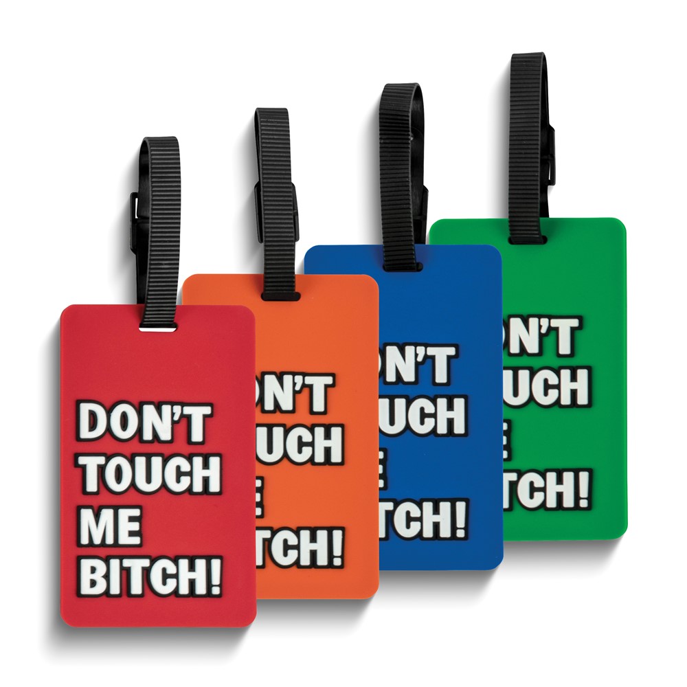 4-Piece DON'T TOUCH ME Silicone Luggage Tag Set QGM22555 - Walmart.com
