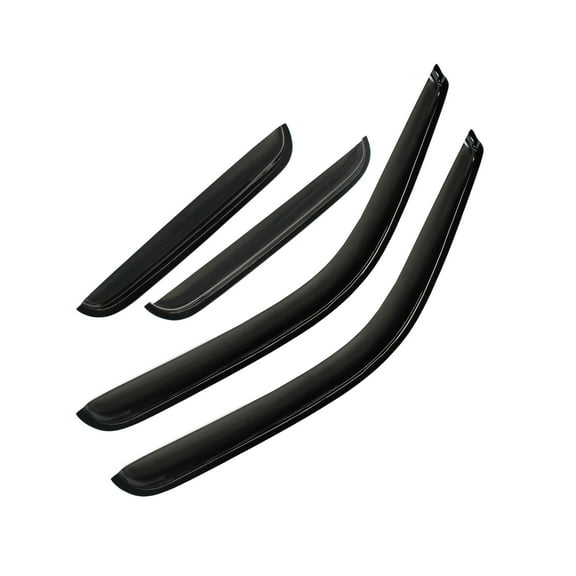 4-Piece Dark Smoke Tint Window Deflectors Adhesive Mount Set-4PCS Guard Wind Deflector Window Visors Wind Deflectors