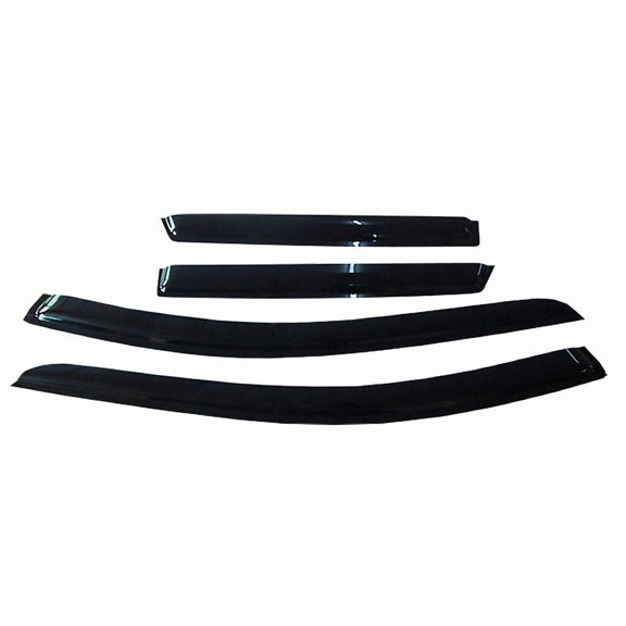 4-Piece Dark Smoke Tint Window Visor Vent Shade Guard with Adhesive-4PCS Window Visor Vent Shade Rain Guard