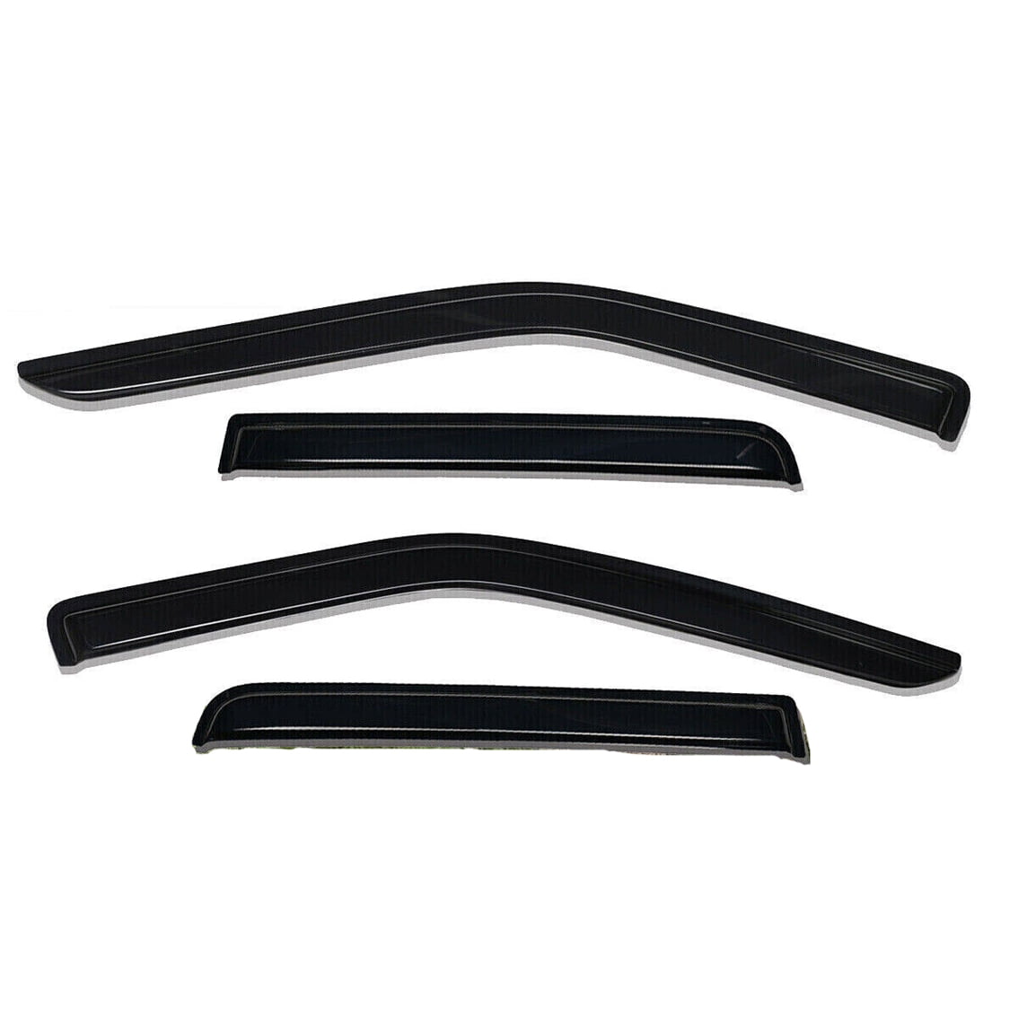 4-Piece Dark Smoke Window Visor Guard Vent Shade Set with Adhesive Mount-4PCS Window Visor Rain Guard Vent Shade