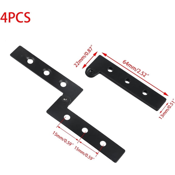 4 Piece Door Pivot Hinge, 360 Rotation L-Shaped Door Pivot Hinge for Cabinet, Window and French Door External Concealed Hinge, Heavy Duty Iron Structure, (Model 01)
