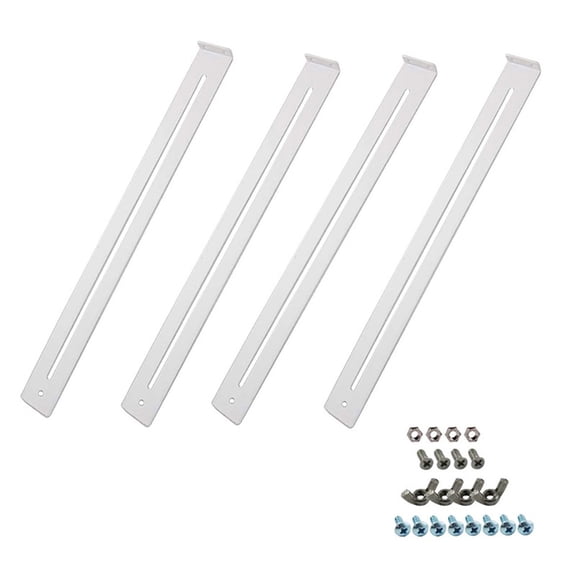 4-Piece Drawer Repair Support Brackets Kit with 4 Hex Nuts, 4 Wing Nuts, 4 Short Screws, 8 Wood Screws - Reinforce & Repair Wooden, MDF, Particleboard Drawer Cabinets - For Home Drawers Repairs, Furn