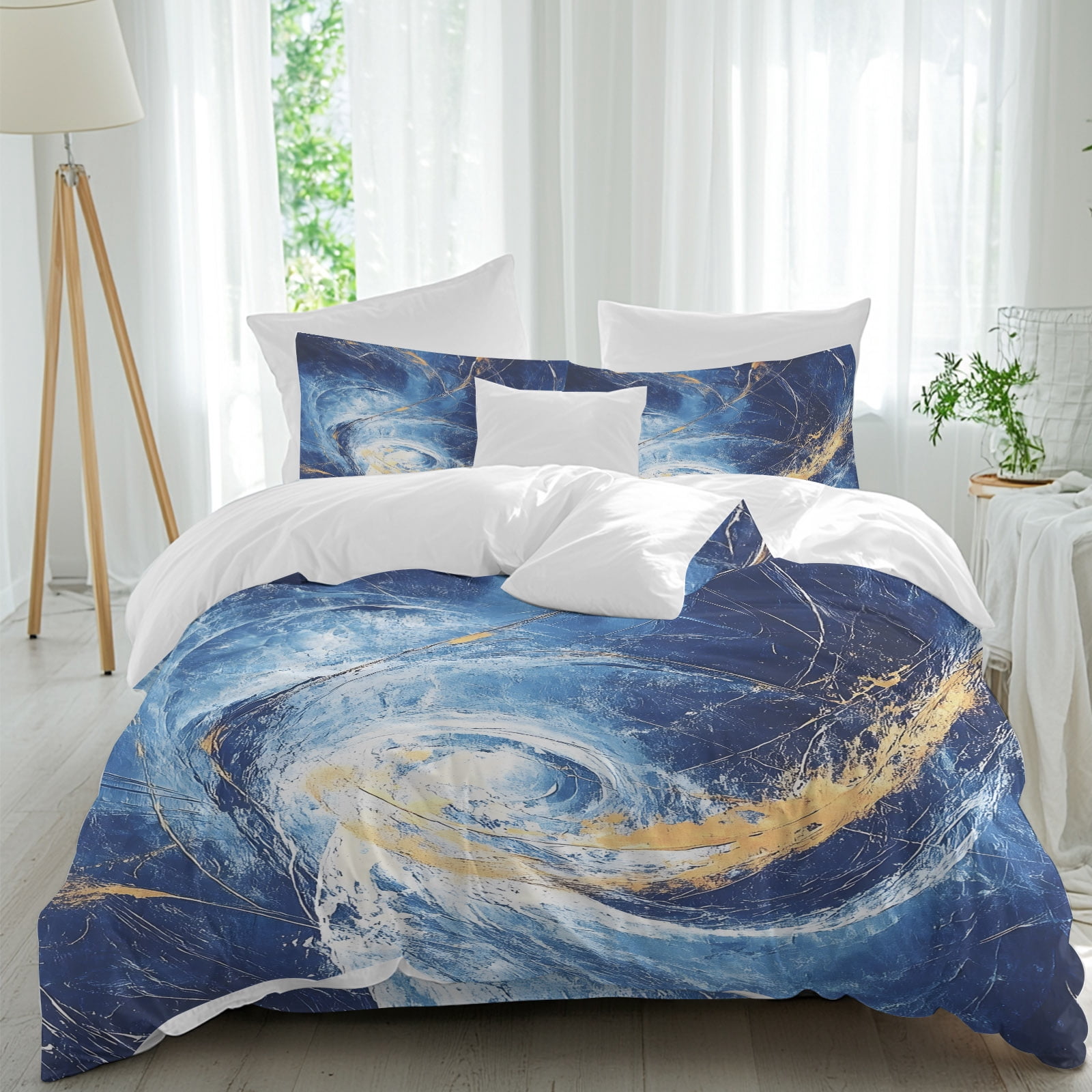 4 Piece Duvet Cover Set Twin, Modern Abstract Graffiti Art Soft ...