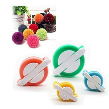 4-Piece Essential Pom-Pom Maker Set – Easy-to-Use Fluff Ball Weaver for Creative Needle Craft & Knitting Projects TIKA