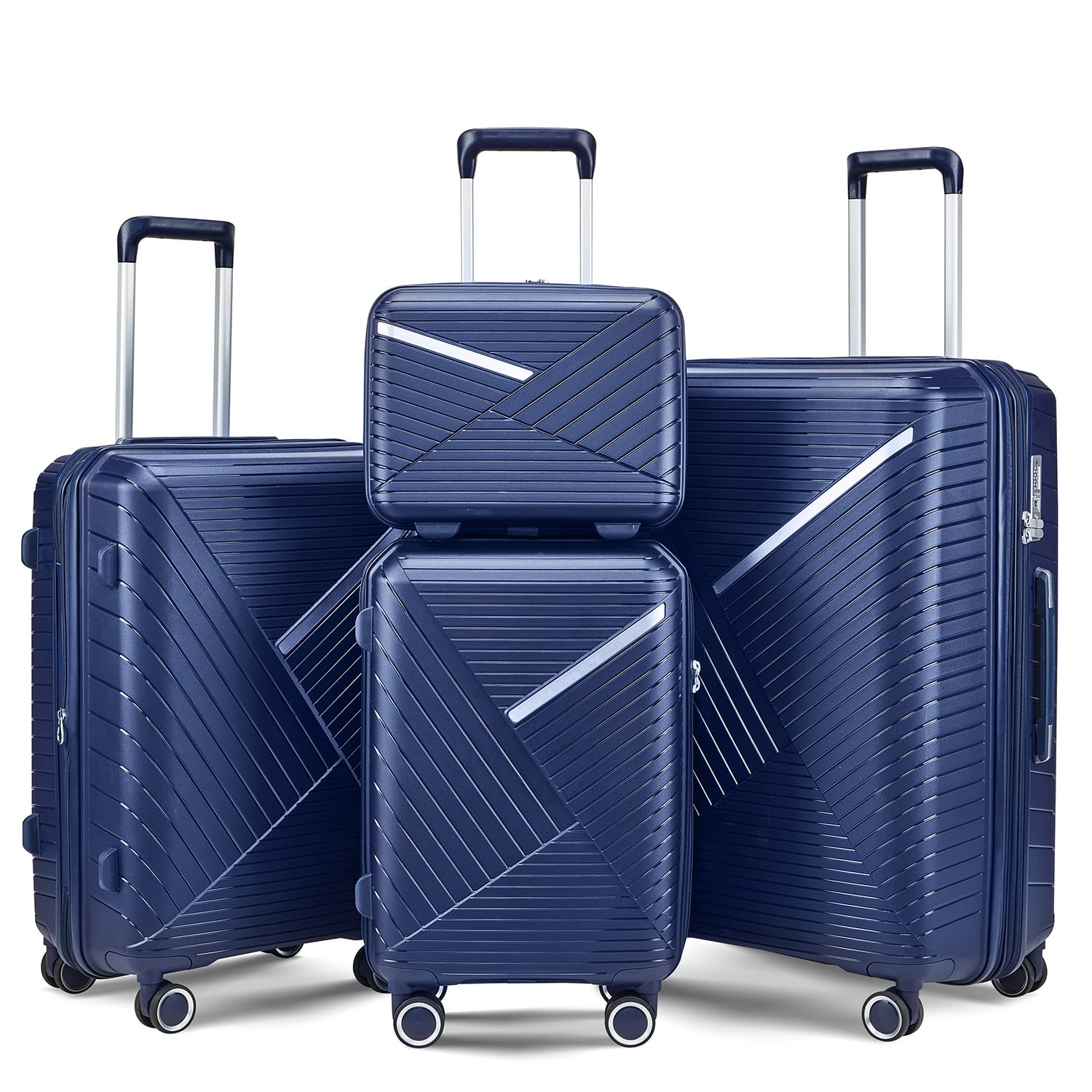 4 Piece Expandable Hardshell Travel Luggage Sets 4 Double 360 Degrees Wheel Suitcase Wheels TSA Lock Suit Case, Lightweight & Durable wheels Upright Suitcase, 14/20/24/28 Inch
