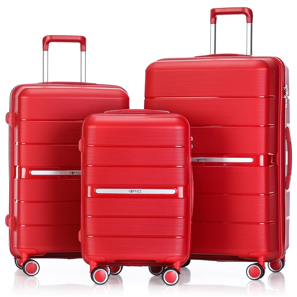 4 Piece Expandable Luggage Set with TSA Lock, 14/20/24/28 Inch PP ...
