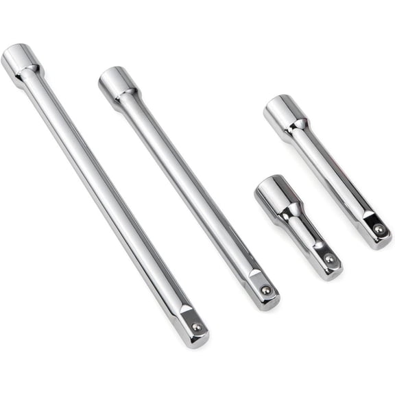 4 Piece Extension Extender Bar Set for 1/2" Drive Ratchet Wrench Socket Tool