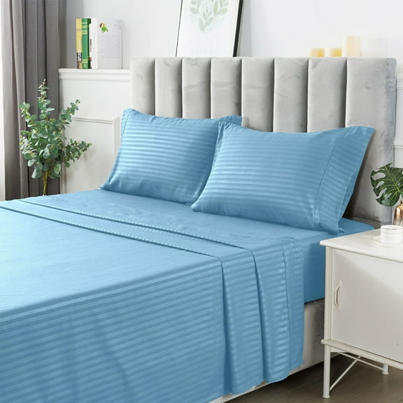 4 Piece Extra Deep Pocket Bed Sheets Set 1800 Series Hotel Luxury Soft Sheet Set