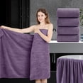 thumbnail image 1 of 4 Piece Extra Large Bath Towel 35"x70" Oversized Bath Sheet Bath Towel Set for Bathroom Ultra Soft Cozy Highly Absorbent Quick Dry Bathroom Towel for Spa Gym Hotel,Shower Towel for Daily Use,Purple, 1 of 17