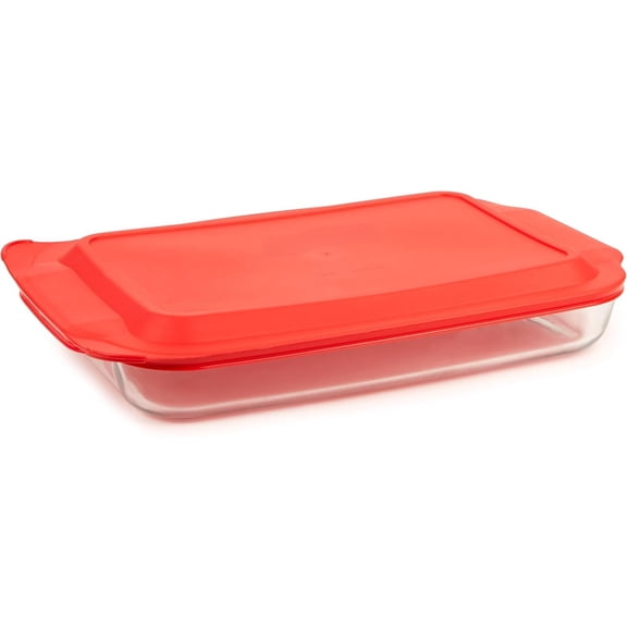 4-Piece Extra Large Glass Baking Dish Set With Lids and Handles, Oven and Freezer Safe