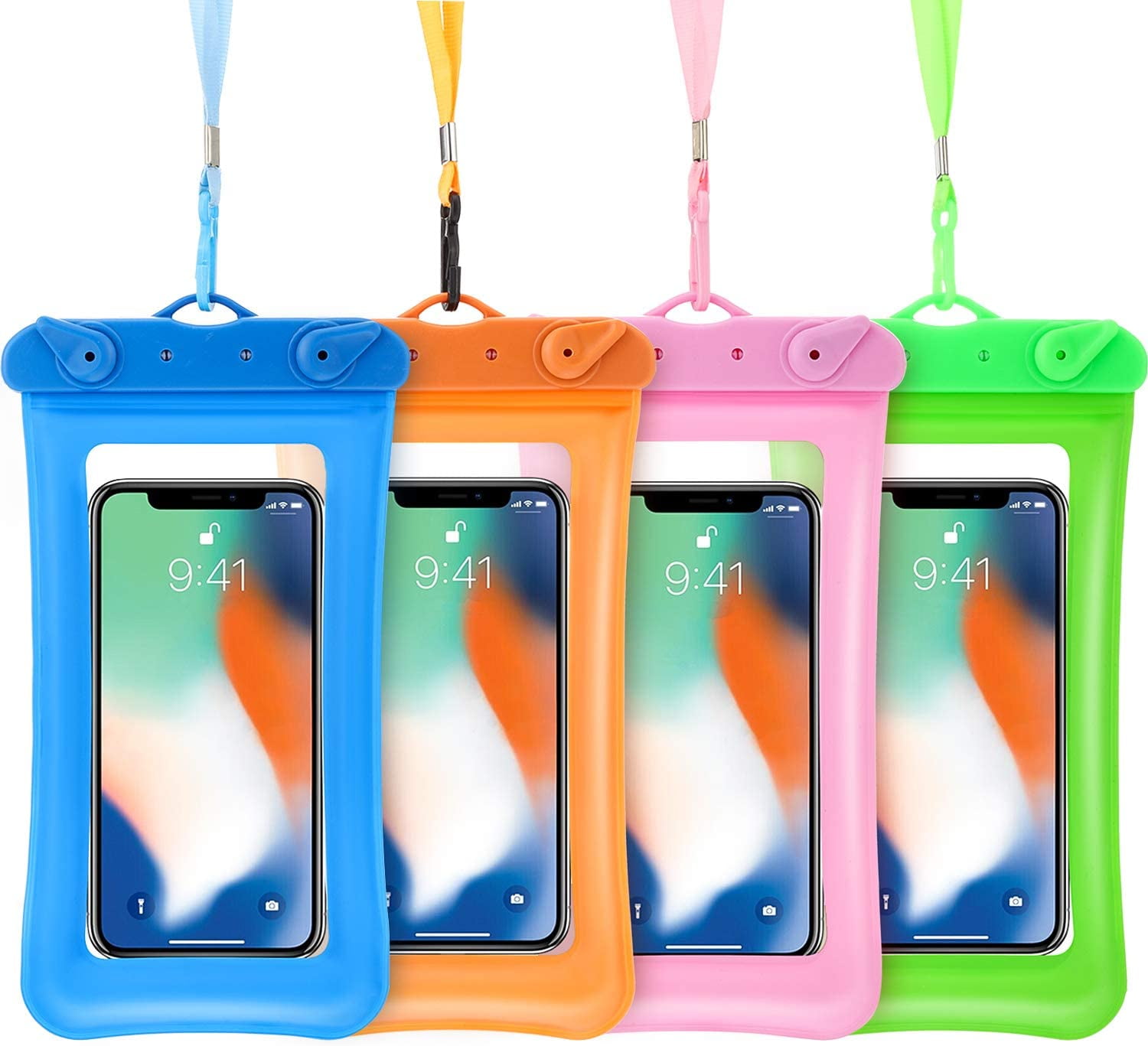 4 Piece Floatable Waterproof Phone Pouch Floating Waterproof Cell Phone