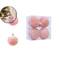 thumbnail image 1 of 4-Piece Flocked Christmas Ball Ornaments Set - 2.36" Fuzzy Christmas Tree Decorations, Holiday Xmas Party Hanging Balls for Tree, Home, Wedding & Festive Events, 1 of 6