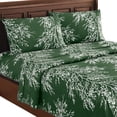 thumbnail image 1 of Collections Etc 4-Piece Foliage Bed Sheets and Pillowcases Set | Graceful Branch Design | Fitted Sheet, Flat Sheet, Pillowcases | Machine Wash, Polyester, 1 of 5