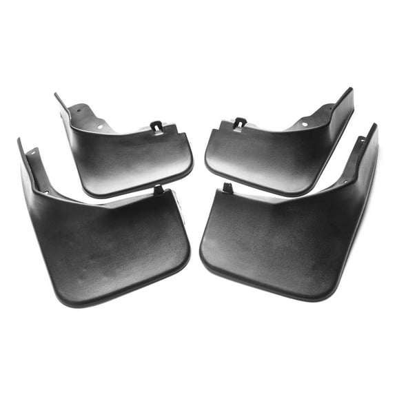 4-Piece Front and Rear Splash Guards Kit in Black-4 PCS Front + Rear Black Splash Guards Mud Flaps KIT