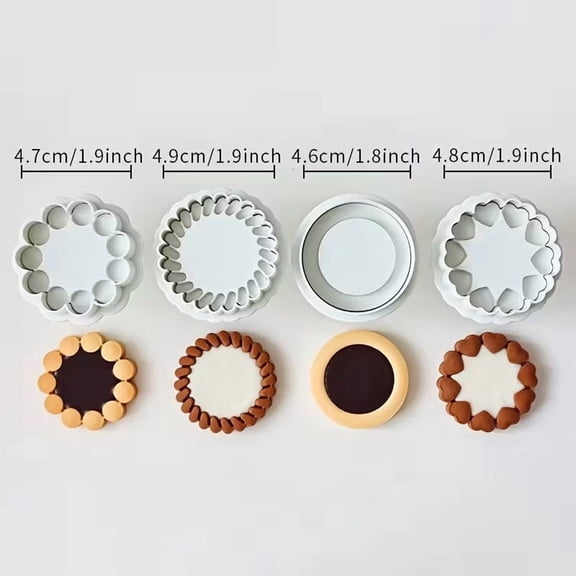 4-Piece Gingerbread House Cookie Cutters Set Food-Grade Stainless Steel Christmas Baking Tools for Gingerbread Cookies, Sandwiches, Pastry Decorations, and Fondant