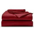 thumbnail image 1 of 4-Piece Giza Cotton King Size Sheet Set - Premium 800-Thread-Count 100% Giza Egyptian Cotton, Fit Upto 24 inches Extra Deep Pockets Mattress - Burgundy, 1 of 7