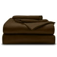 thumbnail image 1 of 4-Piece Giza Cotton Queen-XL Size Sheet Set - Premium 1000-Thread-Count 100% Giza Egyptian Cotton, Fit Upto 24 inches Extra Deep Pockets Mattress - Chocolate, 1 of 7