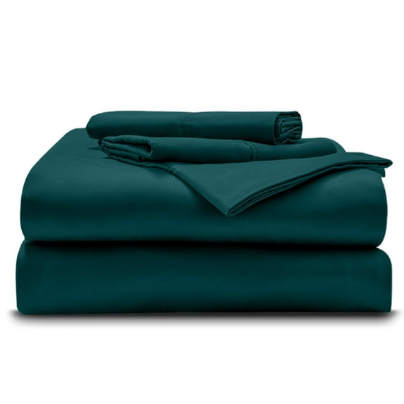 4-Piece Giza Cotton Queen-XL Size Sheet Set - Premium 1000-Thread-Count 100% Giza Egyptian Cotton, Fit Upto 30 inches Extra Deep Pockets Mattress - Teal Blue