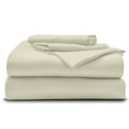 thumbnail image 1 of 4-Piece Giza Cotton Queen-XL Size Sheet Set - Premium 1000-Thread-Count 100% Giza Egyptian Cotton, Fit Upto 15 inches Deep Pockets Mattress - Ivory, 1 of 7