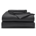 thumbnail image 1 of 4-Piece Giza Cotton Short Queen Size Sheet Set - Premium 800-Thread-Count 100% Giza Egyptian Cotton, Fit Upto 24 inches Extra Deep Pockets Mattress - Dark Grey, 1 of 7