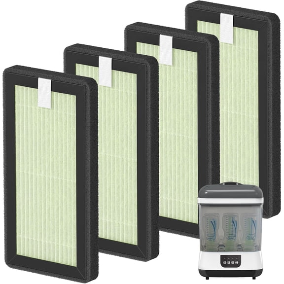 4 Piece HEPA Sterilizer Dryer Filter Replacement Compatible With Dr Browns All In One
