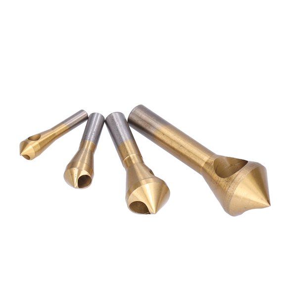 4-Piece HSS Countersink Drill Bit Set for Deburring & Chamfering 2-20mm Range 4Pcs steel