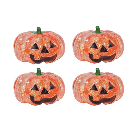 4-Piece Halloween Pumpkin Squishy Squishies Stress Balls Elastic Stretch Fidget Sensory Slow Rising Squishy Halloween Party Gift