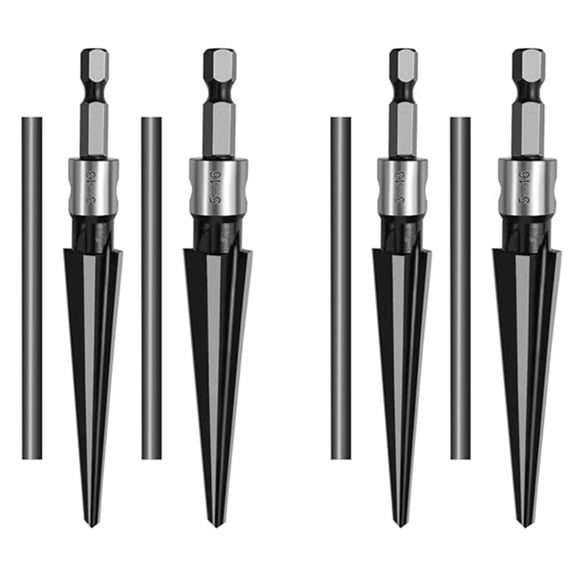 4 Piece Hand/Drill Bit 2 Purposetapered Reamer 6 Slot Hex Reamer 5-16mm / 3-13mm Tapered