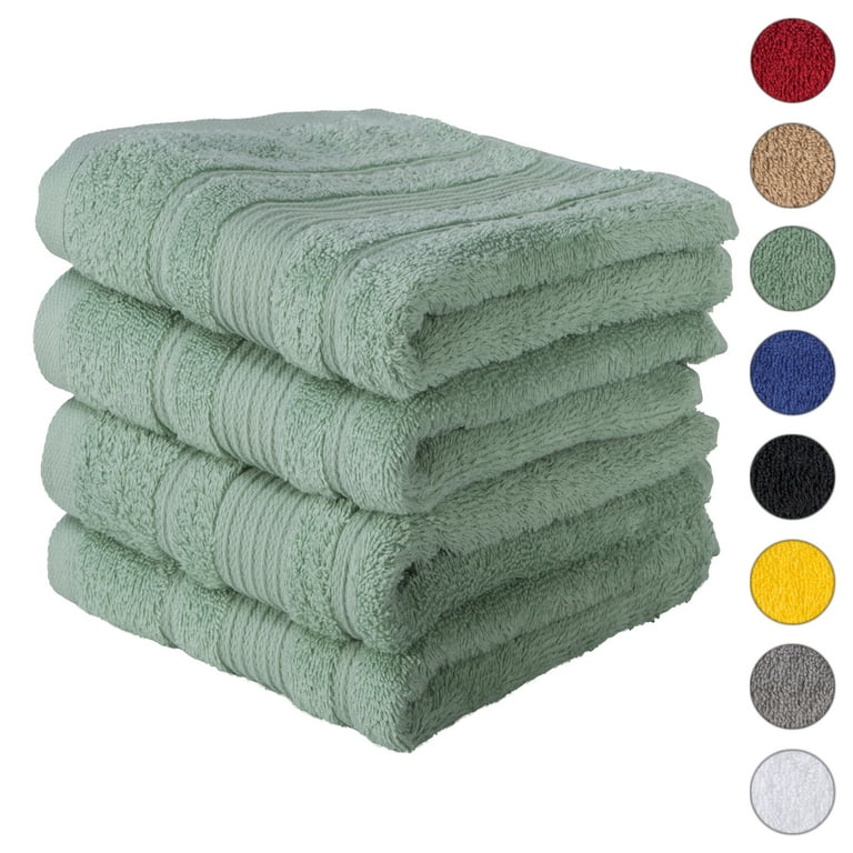 Qute Home 4-Piece Hand Towels Set, 100% Turkish Cotton Premium Quality  Towels for Bathroom, Quick Dry Soft and Absorbent Turkish Towel, Set  Includes 4