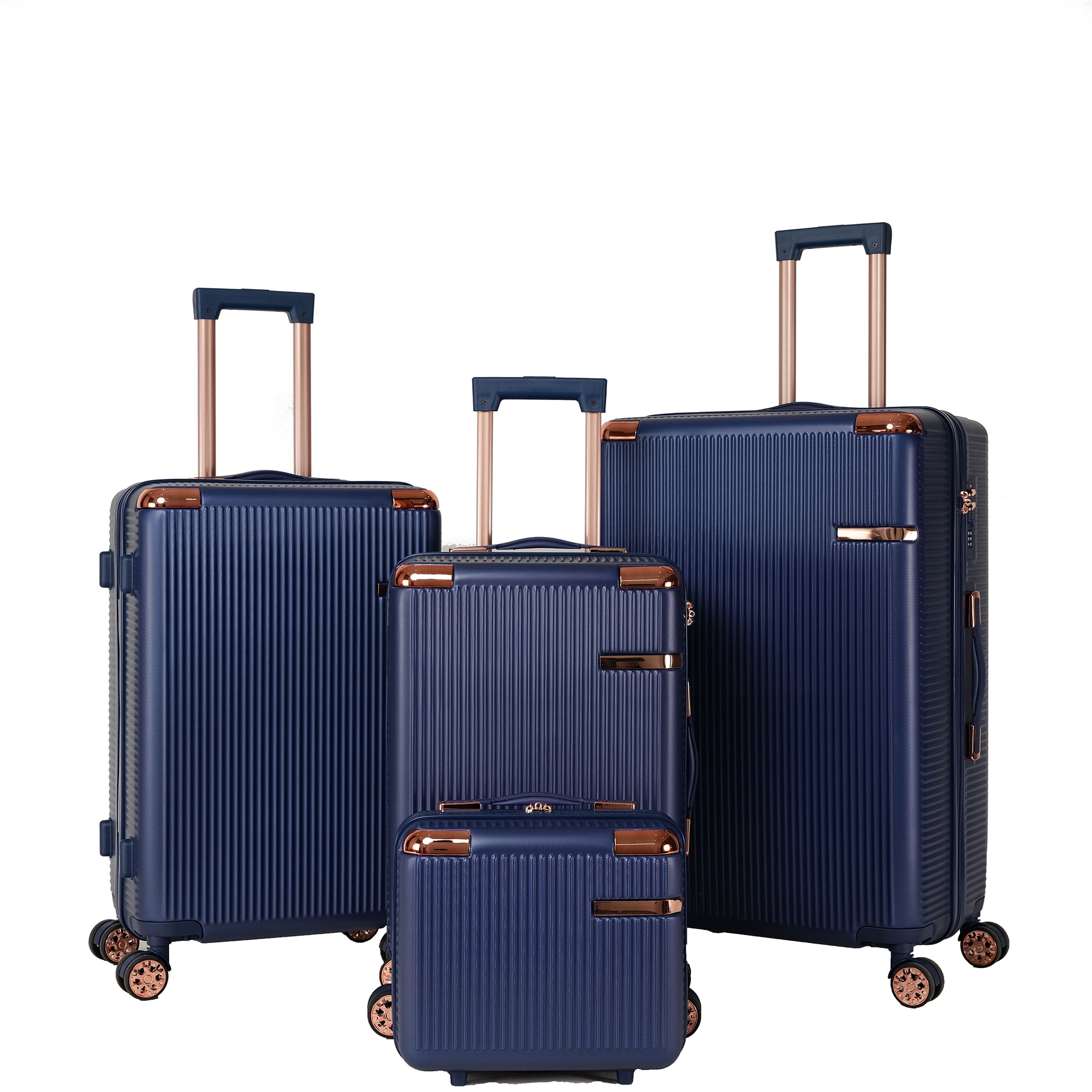 4-Piece Hard Luggage, 360°Dual Rotating Four-Wheel Luggage, Password ...