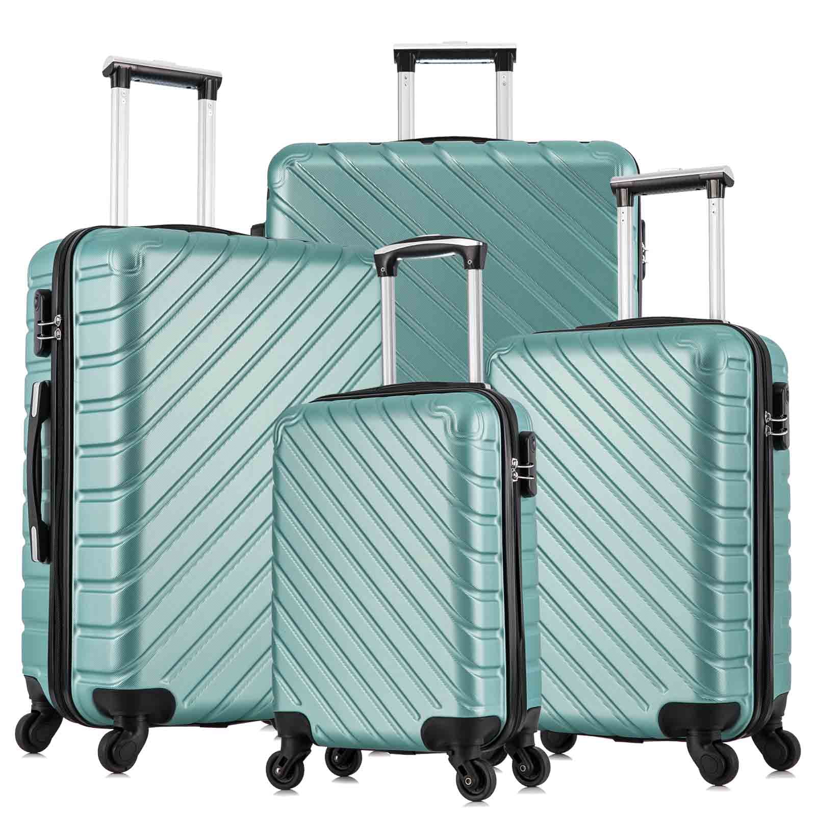 4 Piece Hardshell Luggage Sets,Travel Suitcase,Carry On Luggage with ...