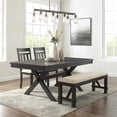 thumbnail image 1 of 4 Piece Hayden Dining Set With Table, 2 Chairs & Bench - Slate, 1 of 1