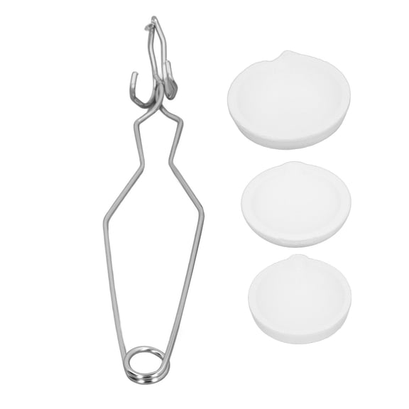 4-Piece Heat-Resistant Quartz Crucible and Tong Set for Precision Jewelry Casting and Metal Refining - 3.5 oz / 100g, 5.3 oz / 150g, 8.8 oz / 250g Bowls