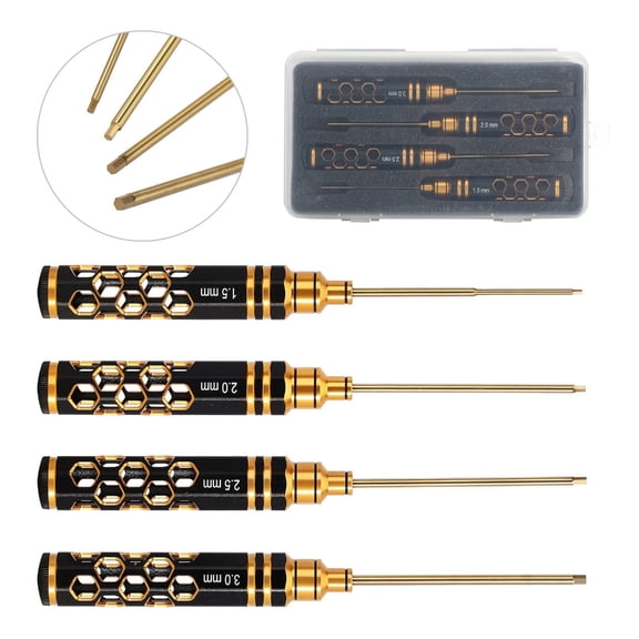 4 Piece Hex Key Screwdriver Set Lightweight Repair Tool for Remote Control Car