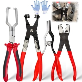 3-Piece Hose Pinch Off Pliers Set – Ratchet Action For Coolant, Fuel & Brake Lines (8"/10"/12")