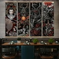 thumbnail image 1 of 4 Piece Japanese Warrior Canvas Samurai Wall Art Print Poster Hanging Artwork Set for Room Bedroom Home Decoration, 1 of 9