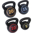 thumbnail image 1 of 4 Piece Kettlebell Sets for Women Men, Home Gym Exercise Kettle bell, Fitness Strength Training Kettlebells, 5/10/15/20 lbs Full Body Workout Kettle bells, Compound Movements Equipment Kit, 1 of 9