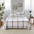thumbnail image 1 of 4-Piece King Sheet Set,Tan Plaid, 1 of 20