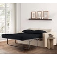 thumbnail image 1 of 4-Piece King Sleeper Sofa Sheet Set, 100% Egyptian Cotton, 800 Thread Count, Fits 8" Deep Pull-Out Couch Mattress (76" x 80") - Black Solid, 1 of 5