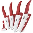thumbnail image 1 of 4-Piece Kitchen Knives with Peeler, Ceramic Blade Knife 6 Inch Serrated Bread Knife,6 Inch Chef Knife, 5inch Utility Knife, and 4 Inch Paring Knife, 1 of 8