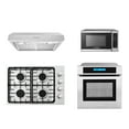 thumbnail image 1 of 4 Piece Kitchen Package 30" Gas Cooktop 30" Under Cabinet Range Hood 24" Single Electric Wall Oven & 17.3" Countertop Microwave, 1 of 3