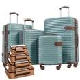 thumbnail image 1 of 4 Piece Luggage Set Suitcase Set, ABS Durable Hardshell Lightweight Travel Suitcase with 4 Packing Cubes, Expandable Carry On Suitcase Luggage with TSA Lock Spinner Wheels for Men Women, 1 of 7