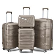 4 Piece Luggage Sets Expandable Suitcase, Hard Shell Lightweight TSA Lock Suitcase with Spinner Wheels Travel Set (14/20/24/28)