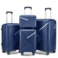 thumbnail image 1 of 4 Piece Luggage Sets With TSA Lock, Expandable PP Lightweight Suitcase With 4 Double 360 Degrees Mute Spinner Wheels For Men Women (14in/20in/24in/28in), 1 of 9