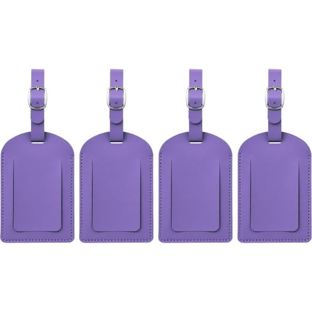 4-Piece Luggage Tags for Suitcase Travel Bag Labels Privacy Protection Luggage Tag for Baggage PVC Baggage ID Label Tags