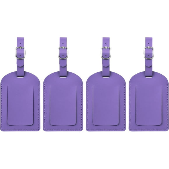 4-Piece Luggage Tags for Suitcase Travel Bag Labels Privacy Protection Luggage Tag for Baggage PVC Baggage ID Label Tags